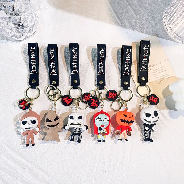 Fashion Cartoon Movie personnage Keychain Rubber and Key Ring pour sac à dos