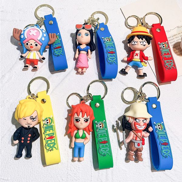 Fashion Cartoon Movie personnage Keychain Rubber and Key Ring pour sac à dos