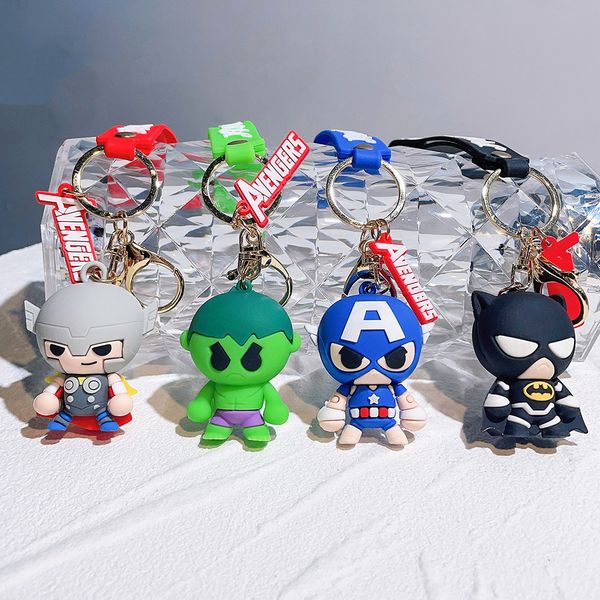 Fashion Cartoon Movie personnage Keychain Rubber and Key Ring pour sac à dos