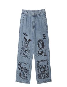 Dessin animé Sailor Moon Jeans pantalon Vêtements Hip Hop Harajuku Style lâche décontracté pour hommes Street Wear Pants y2011232959851