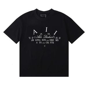 Mode décontractée A Miri classique américain ultra léger bannière de couleur unie impression fraîche et confortable avec des t-shirts en coton ample à manches courtes pour hommes et femmes