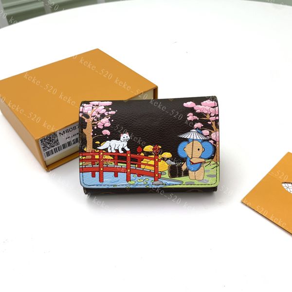 Mode décontracté concepteur de luxe Zippy porte-monnaie portefeuille Vertical porte-cartes de crédit pochette à clés TOP miroir qualité M80873