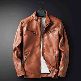 Moda Casual Geel Mens Bomber Jassen Pu Lederen Moto Biker Jas Jongen Faux Lederen Grote Size Pluizige Windjack Mannelijke Jas L220725