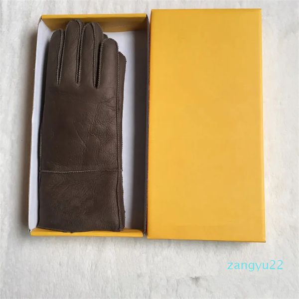 Moda- Casual Guantes de cuero Guantes térmicos Guantes de lana para mujer en una variedad de colores