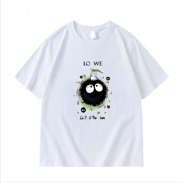 Moda casual para hombres Loes clásico Diseñador camiseta de lujo Primavera verano nueva marca de la compañía Totoro hombres y mujeres con algodón de manga corta pareja de impresión