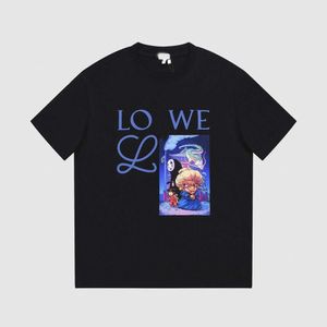 Mode Casual Menswear Designer Luxe Chaopai 2024 Lovie Des milliers de dessins animés sans visage Couple de sport à manches courtes T-shirt confort