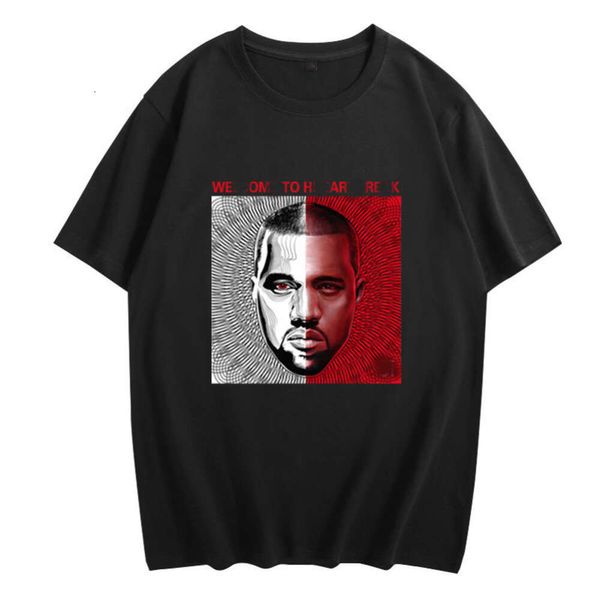 Mode Casual Designer de vêtements pour hommes de luxe Chaopai KanyeS été T-shirt à manches courtes couples de mode de rue haut uni pour hommes et femmes