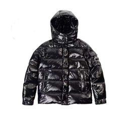 Doudoune d'hiver classique de luxe Monclairjacke de créateur de vêtements pour hommes décontractés, unisexe noir. Veste confort Maya en duvet blanc café à délavage intense