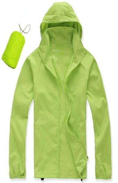 Moda Casual mujeres y hombres sudaderas impermeables chaquetas impermeables negro blanco cara de verano al aire libre Rosa verde abrigos SXXXL6709464