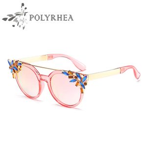 2021 Mode Cat Eye Sunglasses Double Girder Dames Merk Designer Zonnebril Rhinestone met doos en koffers