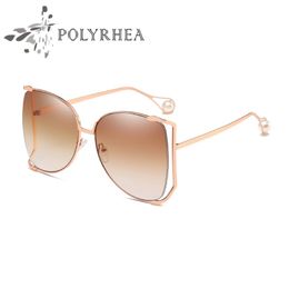 Cat Cat Eye Sunglasses Femme Designer de marque Ovale Sun Sun Style Summer Full Frame Top Quality UV400 Protection avec Box 225X