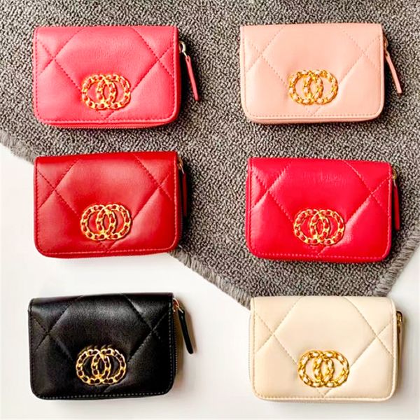 Fashion CC Card Holder Cuero Flap clásica Billeteras de llave para mujeres Monedas de monedas de identificación Diseñador de cartera Man llavero Caviar de lujo Caviar Cardiff Purse Purse Dama Regalos