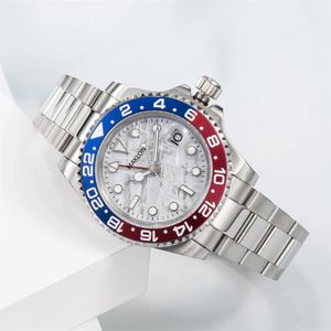 Mode keramische herenhorloges Luxe automatisch mechanisch 40 mm roestvrij staal gevouwen gesp keramische cola bezel kalender montre de luxe horloge 4 pointer