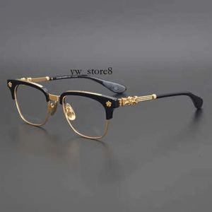 Fashion Ch Cross Frames Designer Heart Men Eyeglass Pure Titanium Gold Plate Miopia Brand Chromes Gafas de sol de mujeres Gafas 6714