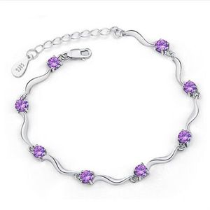 Bracelets de chaîne de mode pour femmes bracelets en cristal de haute qualité 925 bracelets en argent sterling bracelets bijoux fins GB654207E