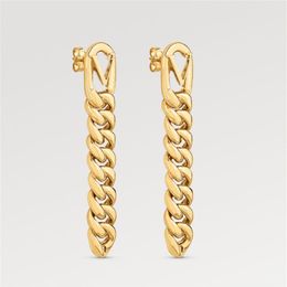 Boucles d'oreilles en chaîne de mode Femme Designer Gold Ear Studs Bijoux de luxe Hip Hop Stud Boucle d'oreille Womens Party Boucles d'oreilles cadeau de mariage avec B273S