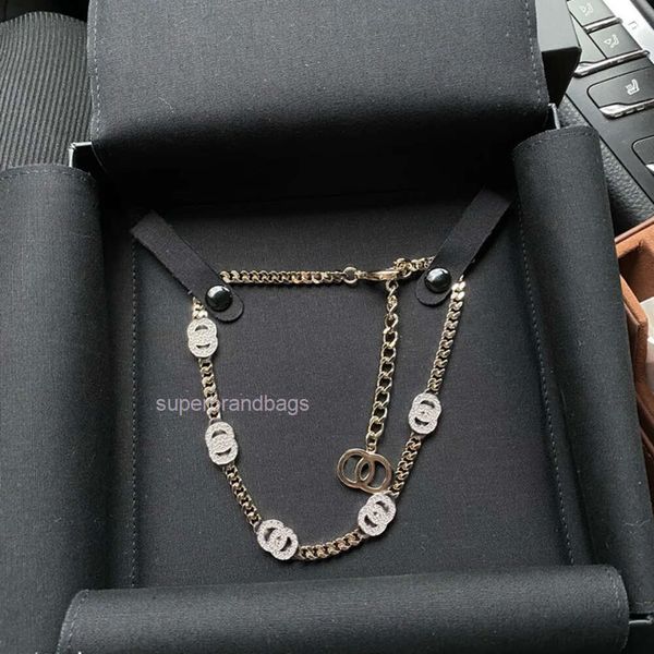 Bijoux de canal de mode liu même collier petit chain de diamant complet Chain de cou de la chaîne de cou de la chaîne de luxe légère