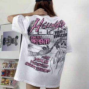 Charme de mode Hellstar T-shirt en ligne de haute qualité devant et dos grand imprimé à la mode à manches courtes lu'li520889