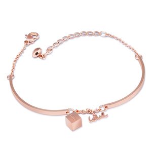 Love Charm Bracelets En Acier Inoxydable 316L Titane Acier Plaqué Or 14K Bijoux Femmes Cadeau