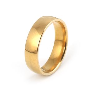 Anillo de banda de joyería de un solo círculo brillante Simple con encanto de moda, anillos de oro negro de acero inoxidable para hombres para mujeres