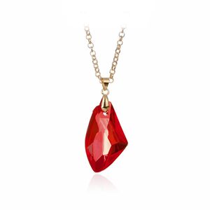 Fashion Charme Sorcerer Philosophe's Magic Stone Collier Red Acrylic Pendant Bijoux pour filles Cadeaux Femmes