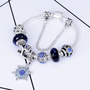 Mode Charm Strands Armband Kerstmis Sterren Sneeuwvlok Hanger Pompoen Auto DIY Glas Kraal Kralen Sieraden Goede Gift