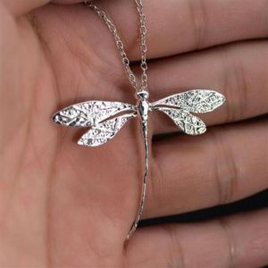 Fashion Charms 925 Sterling Silver CZ Dragonfly Women Pendant ketting voor pedant Clavicle Sweater sieraden Geschenk 239B