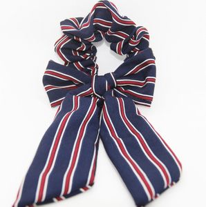 Mode Kinderen Bogen Scrunchie Meisjes Stripe Lint Doek Bowknot Prinses Paardenstaarthouder Boheemse Stijl Dames Beach Hairbands Y2865