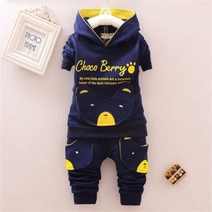 Mode Enfants Garçons Fille Costumes de dessin animé Bébé Coton Sweats à capuche Pantalon 2pcs Ensembles Printemps Automne Vêtements Enfant Survêtements 211023