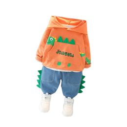 Conjuntos de ropa de dibujos animados para niños de moda primavera otoño bebés niños niñas algodón sudaderas con capucha pantalones 2 unids/set nuevo chándal con capucha infantil P230331