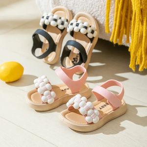 Mode Kinderen Sandalen Zomermeisjes Bloemen Badkamer Huis draagbare niet -slip strandschoenen zachte slippers slippers baby kinderen schoeisel 240506