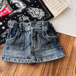 Fashion Enfants Courte en jean Jupe DD Girls Double poche Jupe de cowboy décontractée Summer Girls Designer Vêtements Z7920