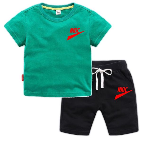 Mode enfants ensembles de sport été Cool t-shirt Shorts costume enfants à manches courtes pantalon tenue vêtements garçon fille survêtement
