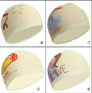 Mode enfants bonnet de bain mignon dessin animé bébé tissu sport nautique chapeau garçon fille eau jouant casquettes en gros enfants bonnet de bain 18 style