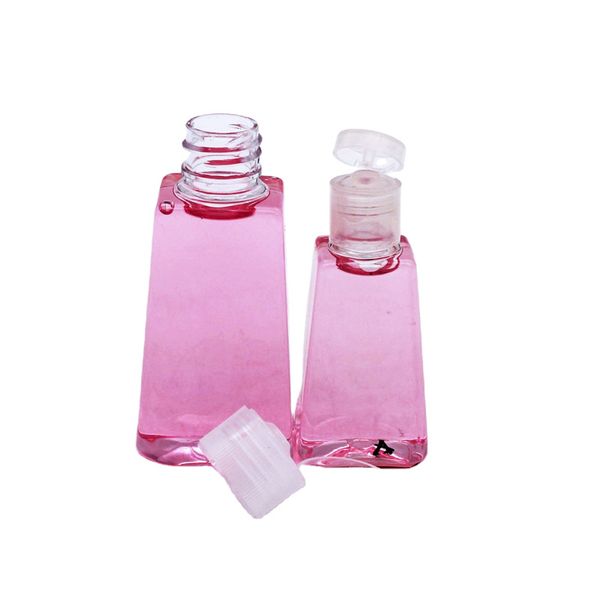 Bouteille en plastique PET avec capuchon rabattable, bouteilles vides de désinfectant pour les mains, récipient cosmétique rechargeable pour Lotion, 30ml 60ml