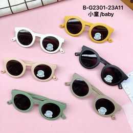 Lunettes de soleil pour enfants à la mode, mignonnes lunettes polarisées en silicone concave à résidence en silicone 240419