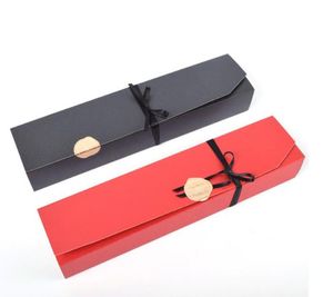 Mode chocolade papieren doos zwart rood feest chocolade geschenken verpakking dozen voor Valentijnsdag kerst verjaardag benodigdheden