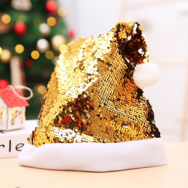 Mode décorations de noël crâne casquettes Double tour noël paillettes chapeau perles colorées choisir adulte bois père noël chapeaux