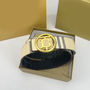 Fashion Cinturon Mens Belt Man Gold Sier Buckle Cintura Belt voor vrouwelijke Designer Cinture gestreepte dubbelzijdige Ceinture