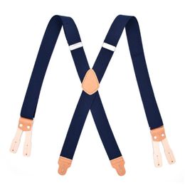 Mode classique adultes bretelles bretelles bretelles décontractées forme X-back hommes pantalons Suspensorio bouton fin enregistreur travail Suspenders303J
