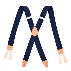 Moda Clásico Adultos Tirantes Tirantes Correas ocasionales X-Back Forma Pantalones para hombre Suspensorio Botón Extremo Registrador Trabajo Suspenders198s