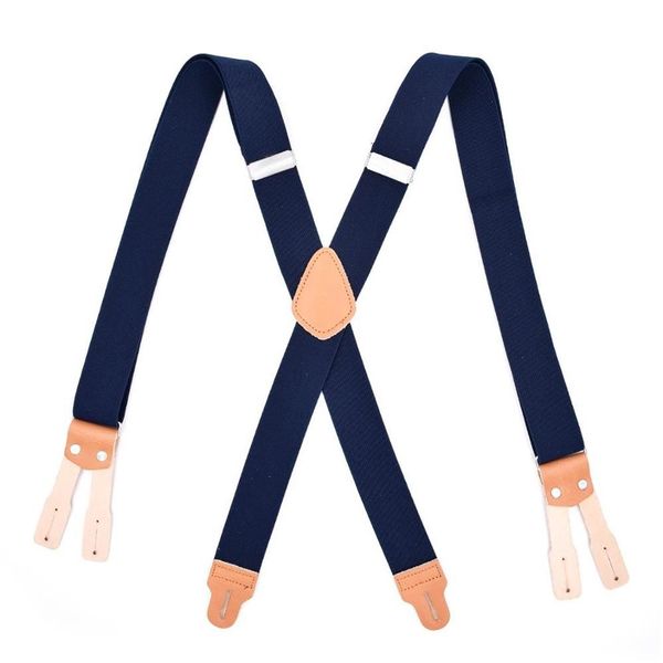 Mode classique adultes bretelles bretelles bretelles décontractées forme X-back hommes pantalons Suspensorio bouton fin enregistreur travail Suspenders252S