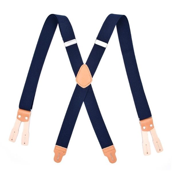 Mode classique adultes bretelles bretelles bretelles décontractées forme X-back hommes pantalons Suspensorio bouton fin enregistreur travail Suspenders303J