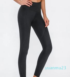 Pantalones de Yoga sólidos atléticos clásicos de moda al ritmo apretados para mujeres y niñas, mallas deportivas para correr, pantalones de 9 puntos para mujer