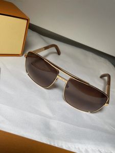 Fashion Classic Attitude Z0259E zonnebril voor mannen metaal vierkant goud frame UV400 unisex vintage stijl houding zonnebrillen bescherming brillen bril met doos