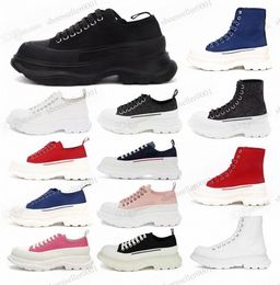 Fashion Classic Canvas Chaussures surdimensionnées Trempes Slilick Arrivées Royal Pale High Black Blanc Femmes Lace Up Canva Boots décontractés Sneakers Espadrille J4U8 #