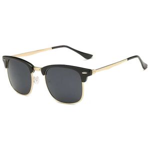 Mode demi-monture lunettes de soleil hommes femmes classique Designer lunettes de soleil Vintage UV400 lunettes bonne qualité nuances pour dames avec BoxCase