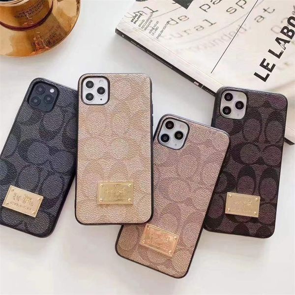 Fundas de teléfono de piel de cuero de diseñador clásico de moda para iPhone 14 Pro Max Plus iPhone14 13 12 11 Mini 8 7 X XS XR Diseño de lujo Contraportada móvil Shell