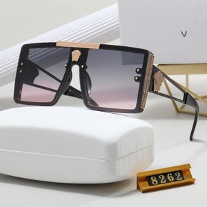 Mode Klassieke Designer Zonnebril Voor Mannen Vrouwen Zonnebril Luxe Gepolariseerde Pilot Oversized Zonnebril UV400 Brillen PC Frame Polaroid Lens H8262