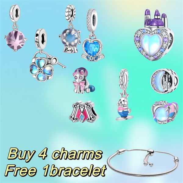 Diseñador de moda Classic Women's Charm Stracelet Fairy Tale Town Town Castle Castle Unicorn S925 DIY Fit Pandoras Pulsero de joyería de lujo para mamá